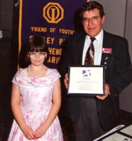 1994 Youth Appreciation Award presented by Harold Lauber